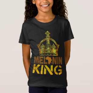 Melanin King for Men African Black History Maandag T-shirt