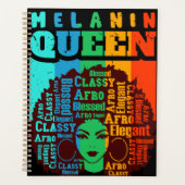 Melanin Koningin Zwart Meisje Magische Afrikaanse Planner (Voorkant)