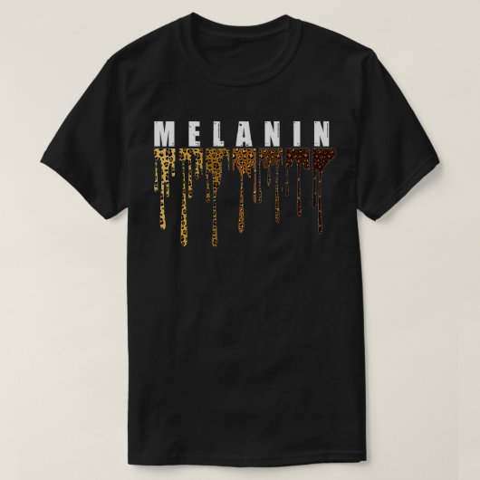 Melanin Leopard Pset Women Man Black History Mont T-shirt (Design voorkant)