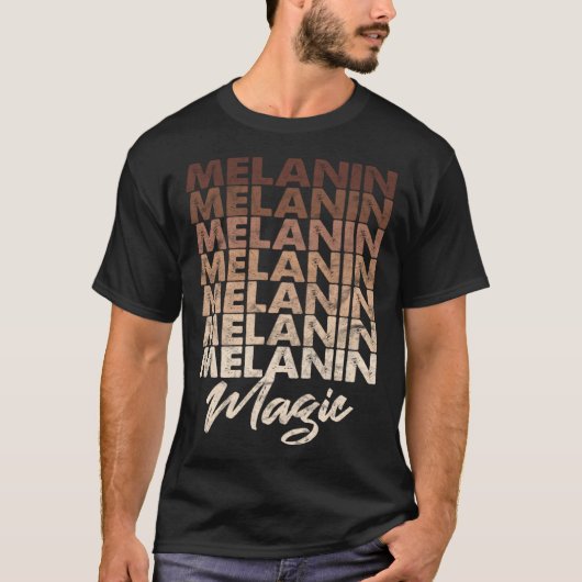Melanin Magic African American Black History T-shirt (Voorkant)