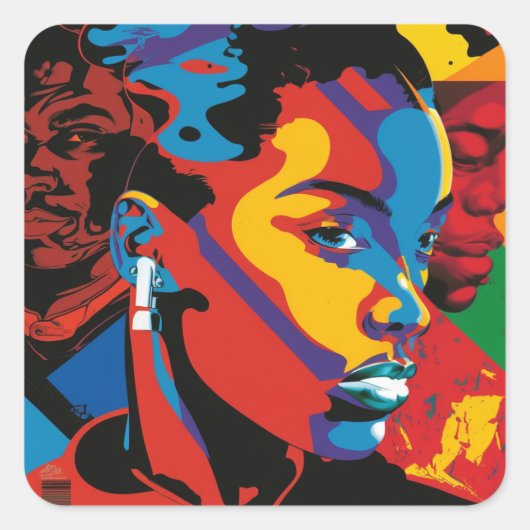 "Melanin Magic"-Pop voor Stickers (Voorkant)
