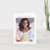 Melanin Magic Verjaardag Kaart - Haar (Voorkant)