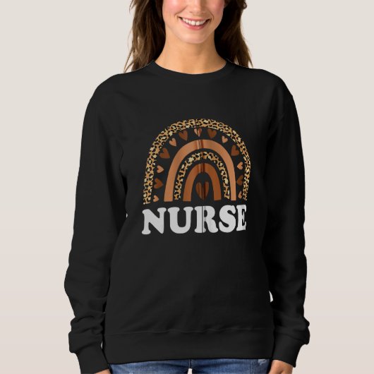Melanin Nurse Rainbow Leopard Neurse Black Geschie Trui (Voorkant)