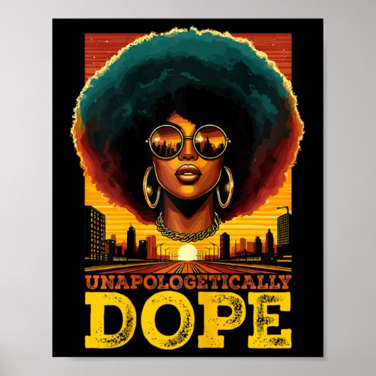 Melanin onbeschaamd drug Juneteenth Black zijn Poster (Voorkant)
