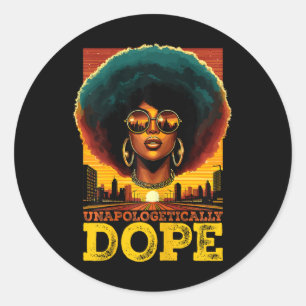 Melanin onbeschaamd drug Juneteenth Black zijn Ronde Sticker
