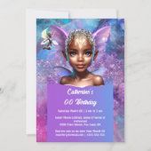 Melanin pixie fairy wings  meisje prinses kaart (Voorkant)
