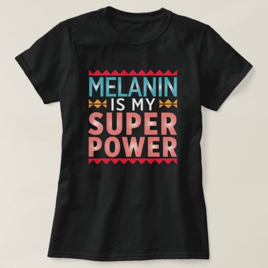 Melanin Poppin Design T-shirt (Design voorkant)
