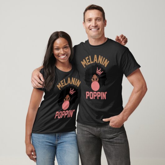 Melanin Poppin for Women Black History Meisjes T-shirt (Unisex)
