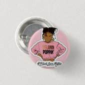 Melanin' Popping Ronde Button 3,2 Cm (Voorkant /achterkant)