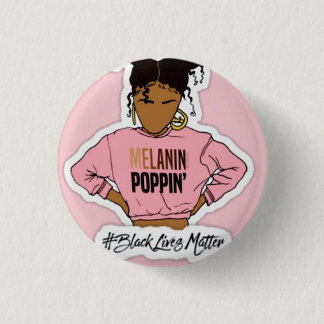 Melanin' Popping Ronde Button 3,2 Cm
