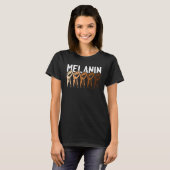 Melanin Power Fist Black History Cool African Amer T-shirt (Voorkant volledig)