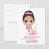 Melanin Princess Training to be Queen Ballerina Briefkaart (Voorkant / Achterkant)