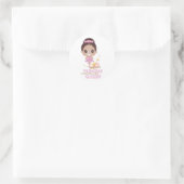 Melanin Princess Training to be Queen Ballerina Ronde Sticker (Tas)