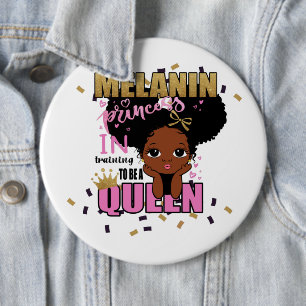 Melanin Princess Training to be Queen Lilibet Gift Ronde Button 6,0 Cm
