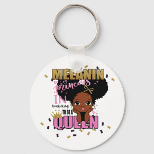 Melanin Princess Training to be Queen Lilibet Gift Sleutelhanger