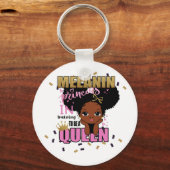 Melanin Princess Training to be Queen Lilibet Gift Sleutelhanger (Voorkant)