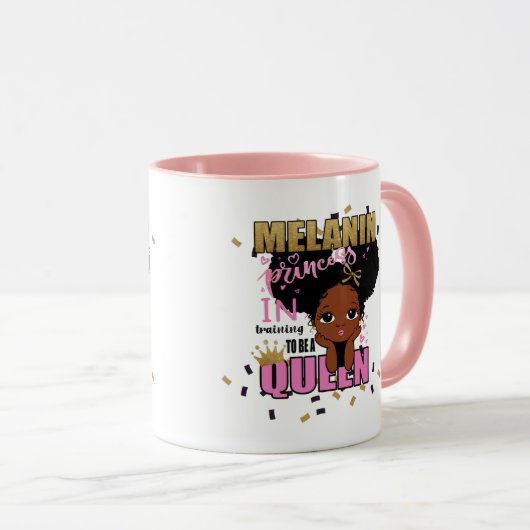 Melanin Prinses in Opleiding tot Koningin Lilibet  Mok (Voorkant rechts)