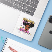 Melanin Prinses in Opleiding Tot Koningin Lilibet  Sticker (Laptop met iPhone)