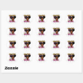 Melanin Prinses Training Om Koningin Lilibet Te Wo Ronde Sticker (Vel)