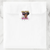Melanin Prinses Training Om Koningin Lilibet Te Wo Ronde Sticker (Tas)