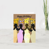Melanin Queen African American Birthday Card Bedankkaart (Voorkant)