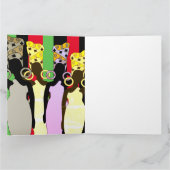 Melanin Queen African American Birthday Card Kaart (Binnen)