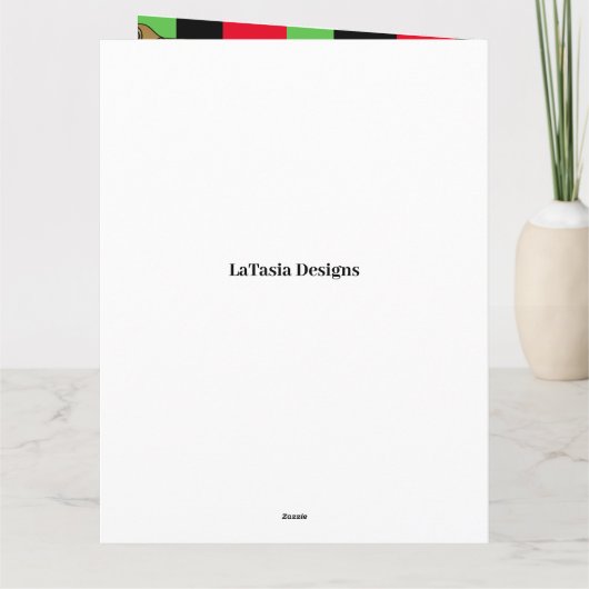 Melanin Queen African American Birthday Card Kaart (Achterkant)