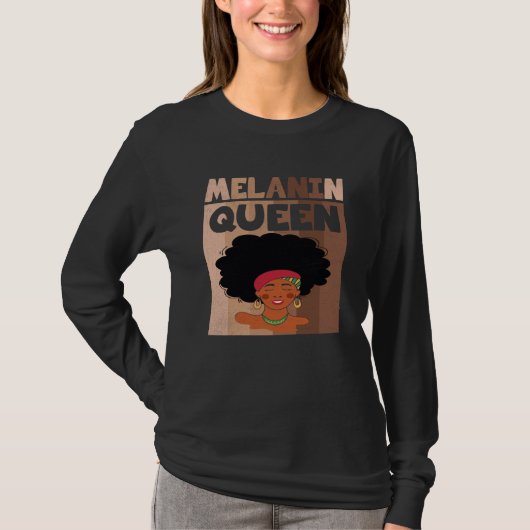 Melanin Queen African American Black History Month T-shirt (Voorkant)