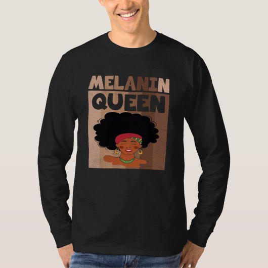 Melanin Queen African American Black History Month T-shirt (Voorkant)