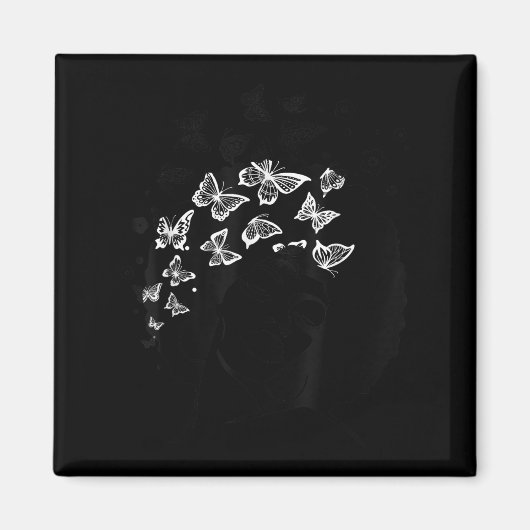 Melanin Queen African American Strong Black Natura Magneet (Voorkant)