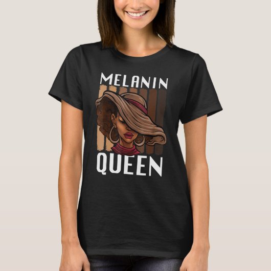 Melanin Queen African American Strong Black Natura T-shirt (Voorkant)