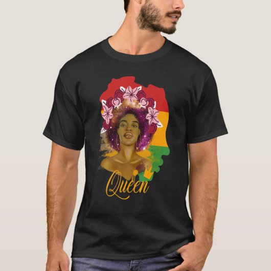 Melanin Queen African American Strong Black Natura T-shirt (Voorkant)