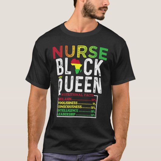Melanin Queen African American Strong Black Natura T-shirt (Voorkant)