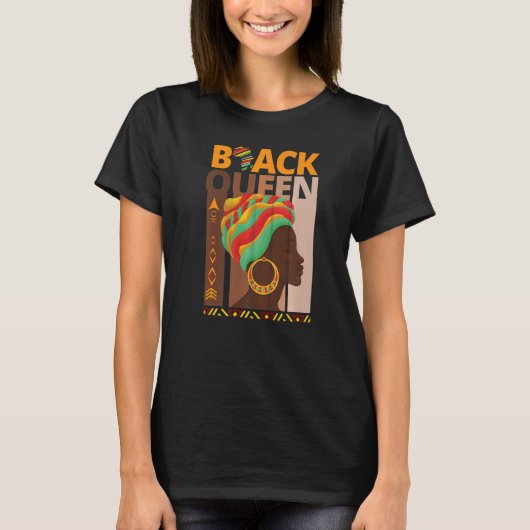 Melanin Queen African American Strong Black Natura T-shirt (Voorkant)