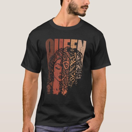 Melanin Queen African American Strong Black Natura T-shirt (Voorkant)