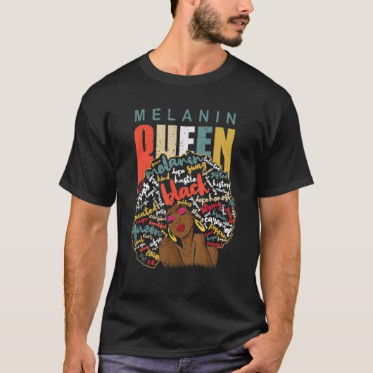 Melanin Queen African American Strong Black Natura T-shirt (Voorkant)