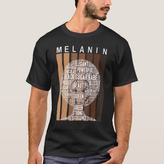 Melanin Queen African American Strong Black Natura T-shirt (Voorkant)