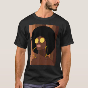 Melanin Queen Afro Lady African American Women's B T-shirt