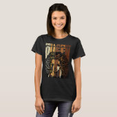 Melanin Queen Black History Month Afro African Pri T-shirt (Voorkant volledig)