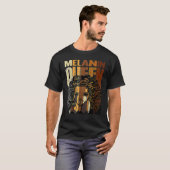 Melanin Queen Black History Month Afro African Pri T-shirt (Voorkant volledig)