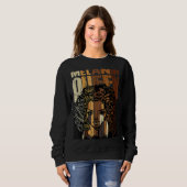 Melanin Queen Black History Month Afro African Pri Trui (Voorkant volledig)