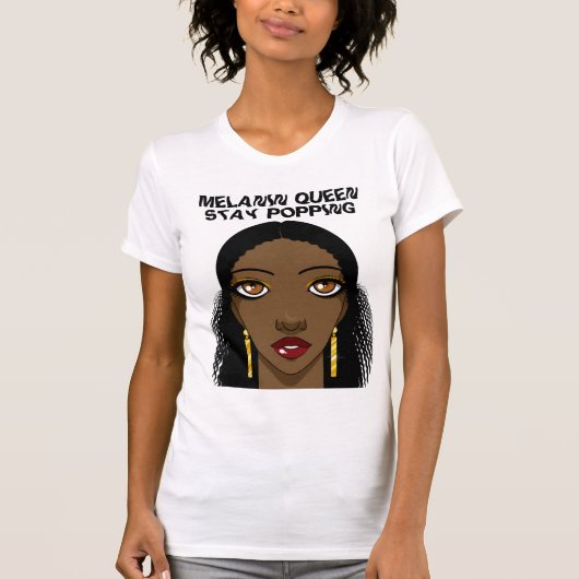 Melanin Queen Trendy T-shirt Top (Voorkant)