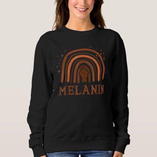 Melanin Rainbow Black Historisch Afrikaans-Amerika Trui (Voorkant)