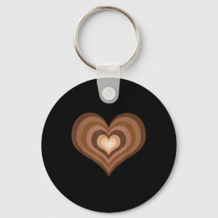 Melanin Retro Heart Black History Pride Valentijns Sleutelhanger
