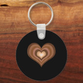 Melanin Retro Heart Black History Pride Valentijns Sleutelhanger (Voorkant)