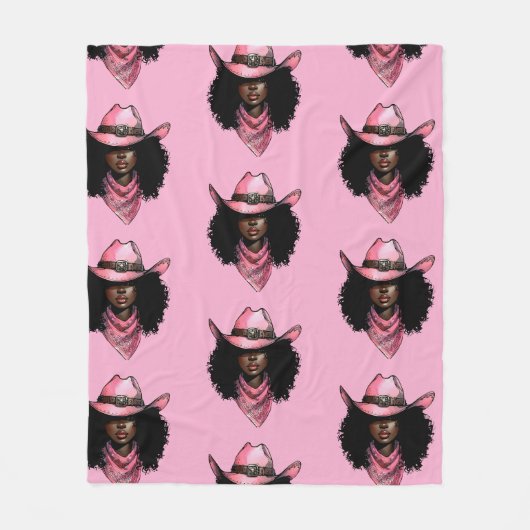 Melanin Rodeo Queen Fleece Deken (Voorkant)