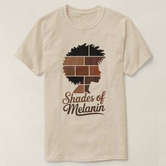 Melanin shad Black Queen | Afro-vrouw Juneteenth T-shirt (Design voorkant)