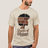 Melanin shad Black Queen | Afro-vrouw Juneteenth T-shirt (Voorkant)