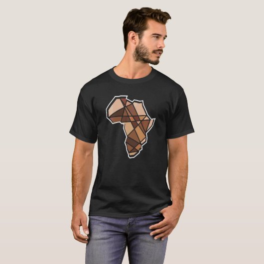 Melanin Shades Kaart van Afrika Pride Black Histor T-shirt (Voorkant volledig)