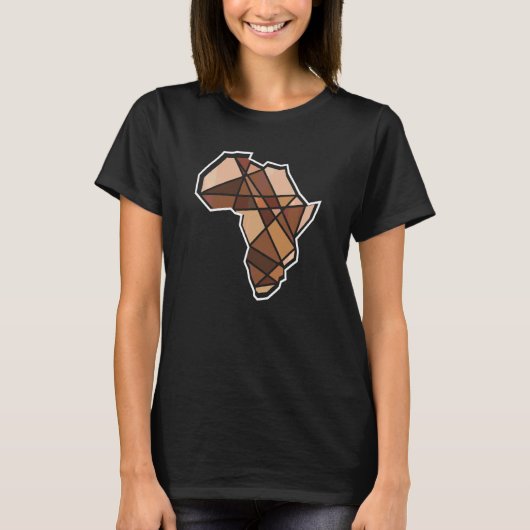 Melanin Shades Kaart van Afrika Pride Black Histor T-shirt (Voorkant)